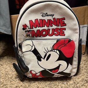 Primark Disney Minnie Mouse Kids Backpack - Cream and Black